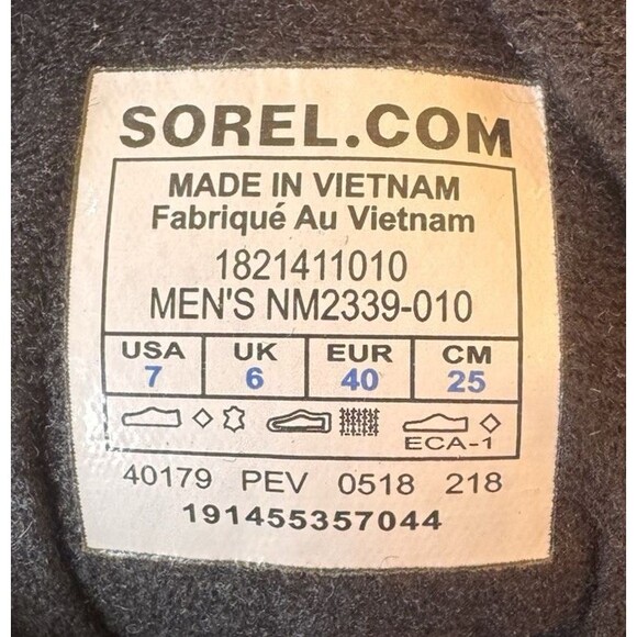 Sorel Cheyanne Men 7US/EU 40‎ Leather Snow Boot BLACK CAMO Waterproof Gorpcore - Picture 10 of 11